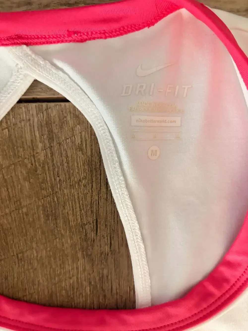 Nike Women's Dri-FIT Athletic Tank Top with Pink Trim